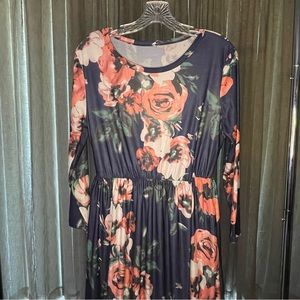 Floral Print Medium Maxi Dress